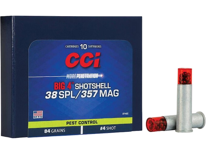 CCI Big 4 Shotshell 38 Special Ammunition – 84 Grain Lead Shot – 200 Rounds